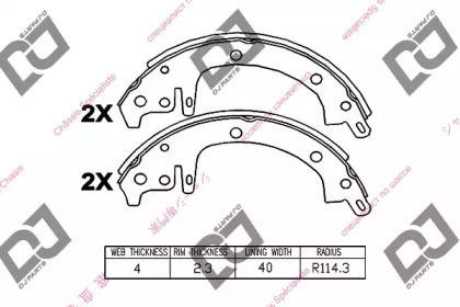 Комлект тормозных накладок DJ PARTS BS1164